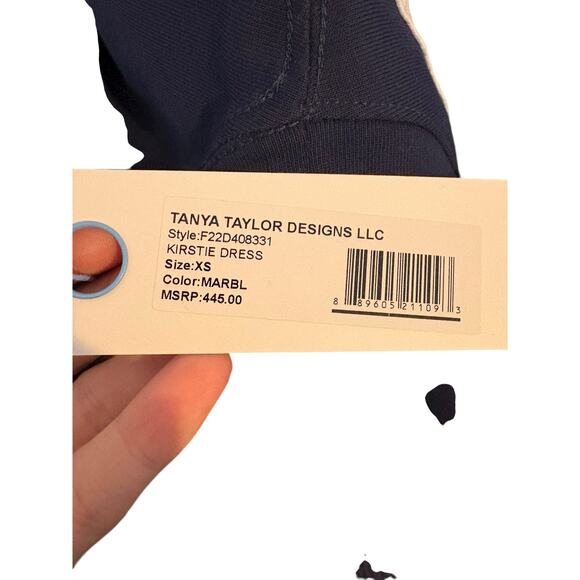 Tanya Taylor Kirstie Mini Dress Puff Sleeve Drop Waist Boho Chic Preppy Blue XS - Picture 11 of 11